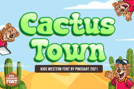 Beispiel einer Cactus Town Regular-Schriftart